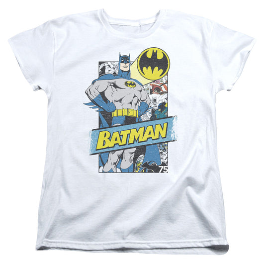 Batman Out Of The Pages Womens T Shirt White Officially Licensed