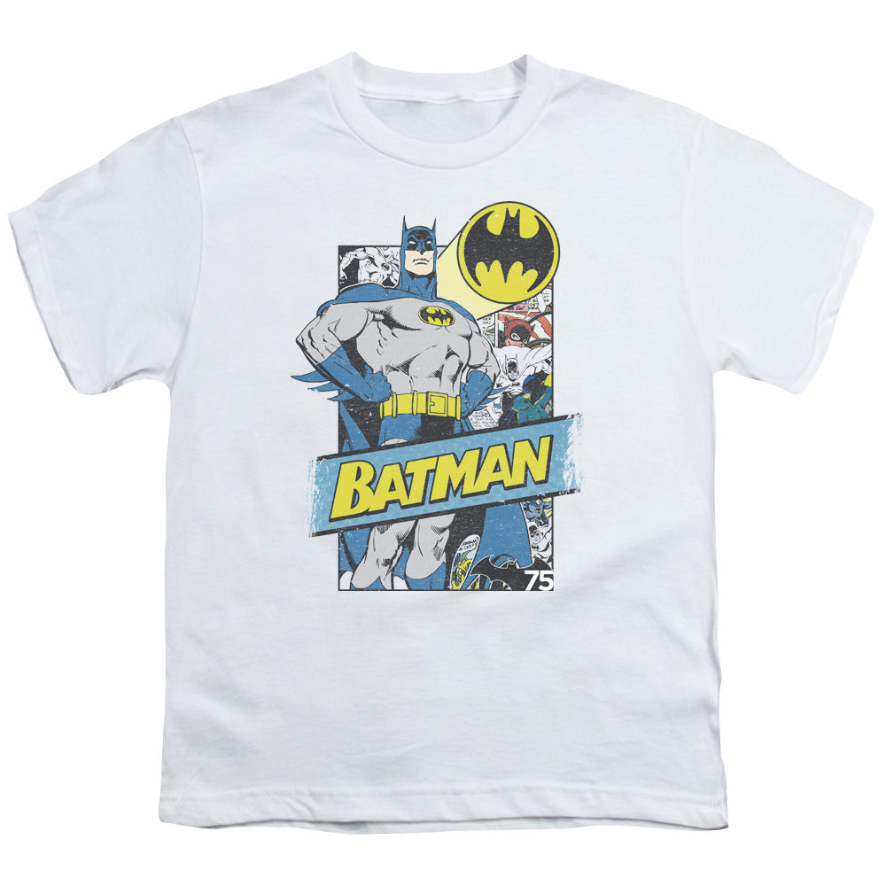 Batman Out Of The Pages Kids Youth T Shirt White Officially Licensed