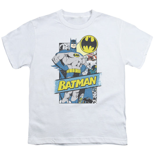 Batman Out Of The Pages Kids Youth T Shirt White Officially Licensed