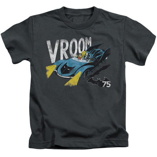 Batman Vroom Juvenile Kids Youth T Shirt Charcoal Officially Licensed