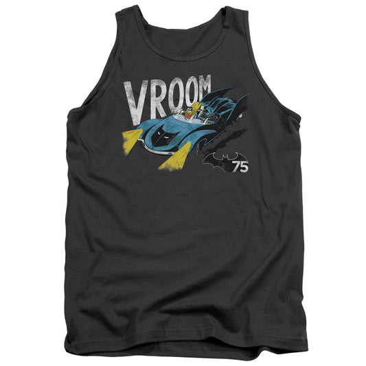 Batman Vroom Mens Tank Top Shirt Charcoal Officially Licensed