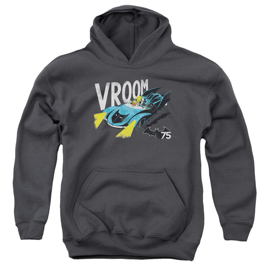 Batman Vroom Kids Youth Hoodie Charcoal Officially Licensed