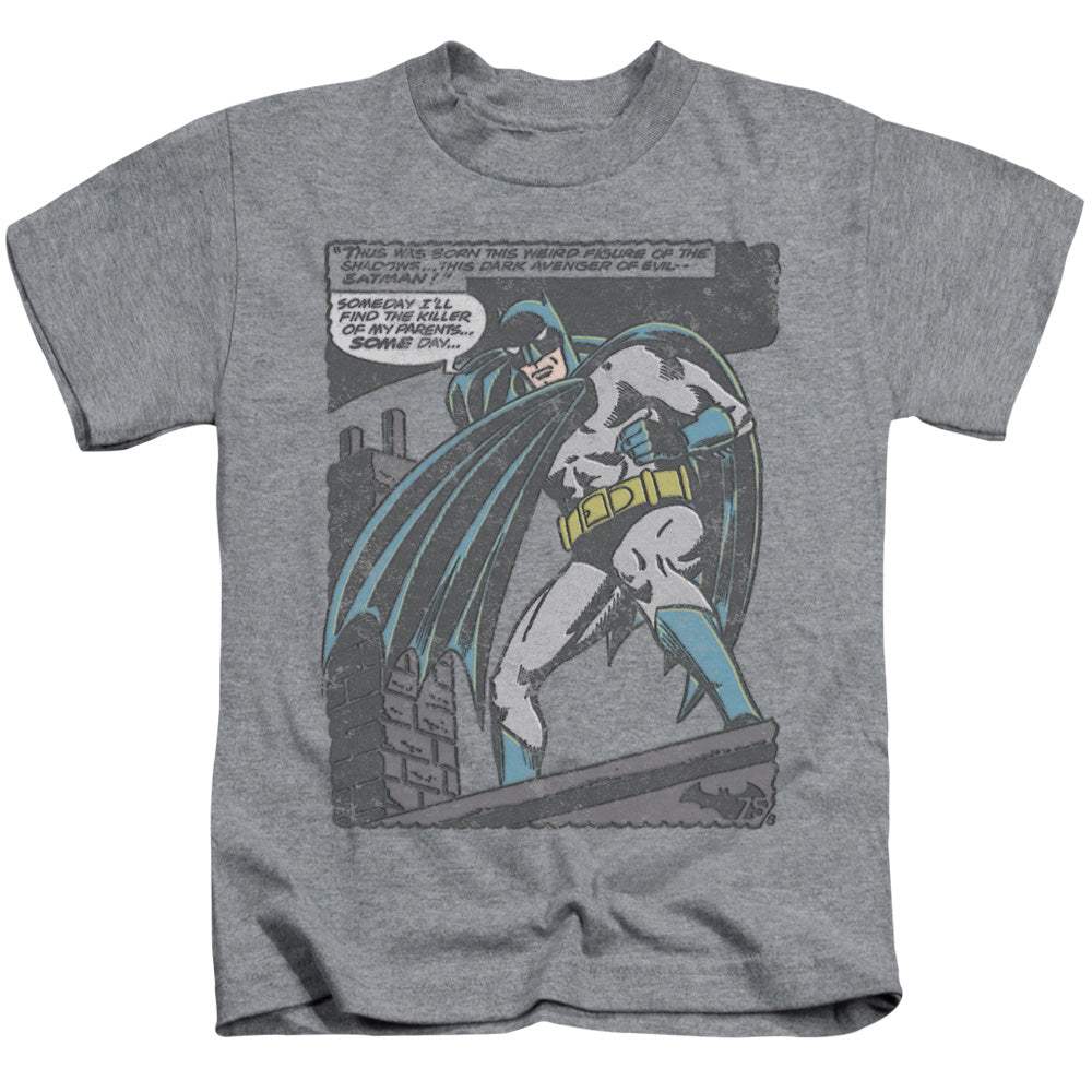 Batman Bat Origins Juvenile Kids Youth T Shirt Athletic Heather Officially Licensed