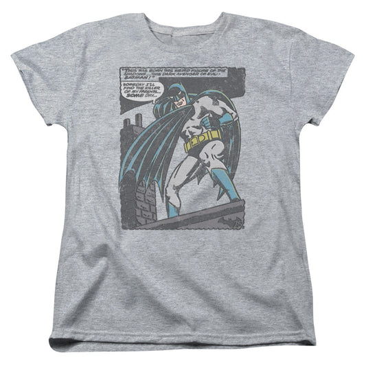 Batman Bat Origins Womens T Shirt Athletic Heather Officially Licensed