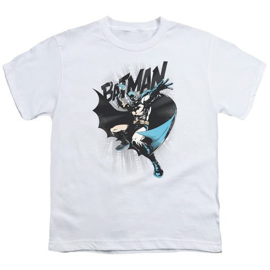 Batman Batarang Throw Kids Youth T Shirt White Officially Licensed