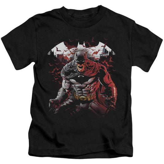 Batman Raging Bat Juvenile Kids Youth T Shirt Black Officially Licensed