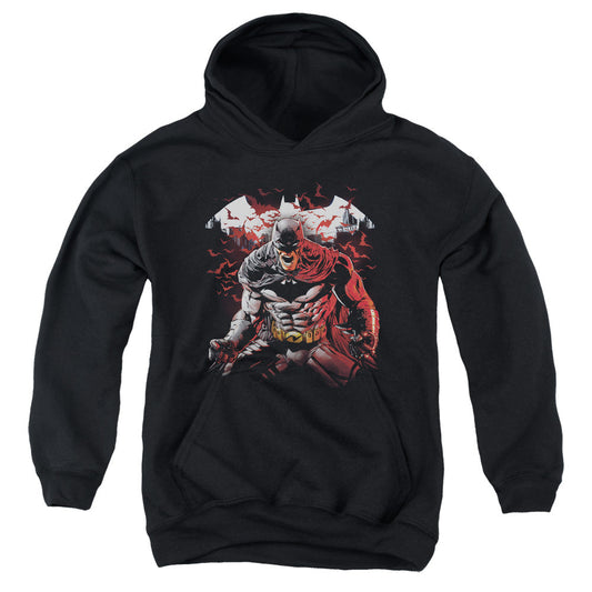 Batman Raging Bat Kids Youth Hoodie Black Officially Licensed