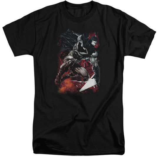 Batman Sparks Leap Mens Tall T Shirt Black Officially Licensed