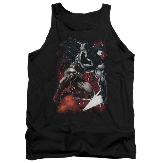 Batman Sparks Leap Mens Tank Top Shirt Black Officially Licensed