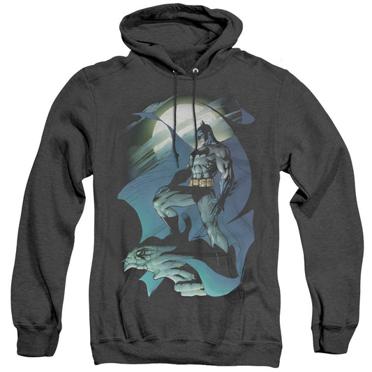 Batman Glow Of The Moon Heather Mens Hoodie Black Officially Licensed