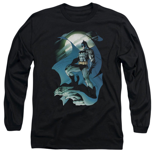 Batman Glow Of The Moon Mens Long Sleeve Shirt Black Officially Licensed