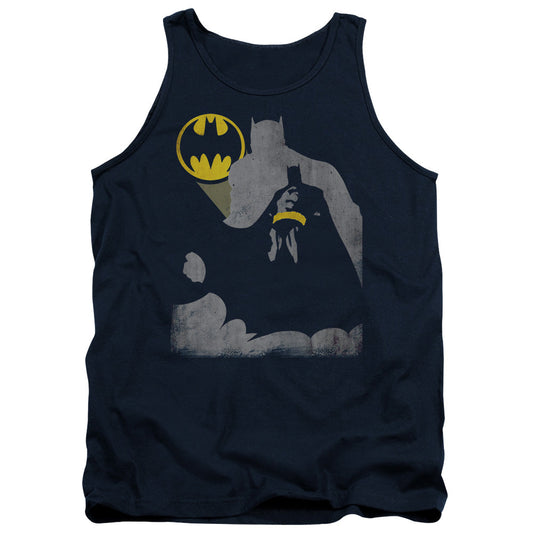 Batman Bat Knockout Mens Tank Top Shirt Navy Blue Officially Licensed