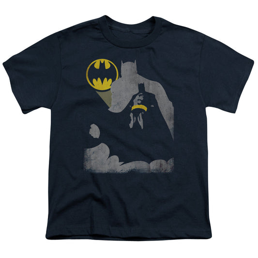 Batman Bat Knockout Kids Youth T Shirt Navy Blue Officially Licensed