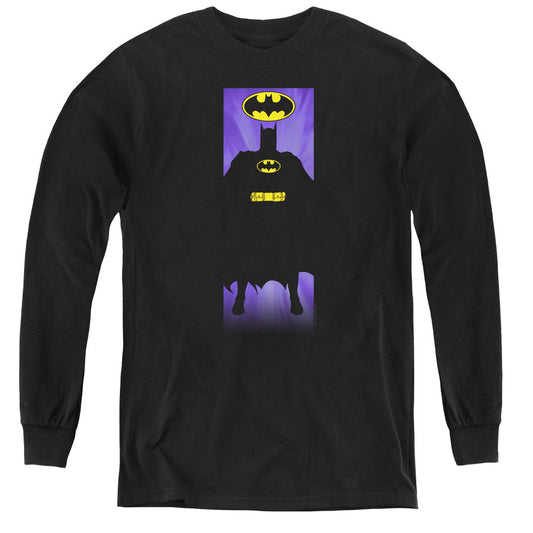 Batman Batman Block Long Sleeve Kids Youth T Shirt Black Officially Licensed