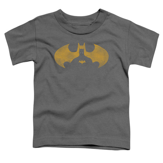 Batman Bat Symbol Knockout Toddler Kids Youth T Shirt Charcoal Officially Licensed