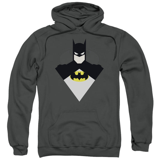 Batman Simple Bat Mens Hoodie Charcoal Officially Licensed