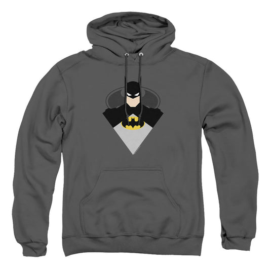 Batman Simple Bat Mens Hoodie Charcoal Officially Licensed