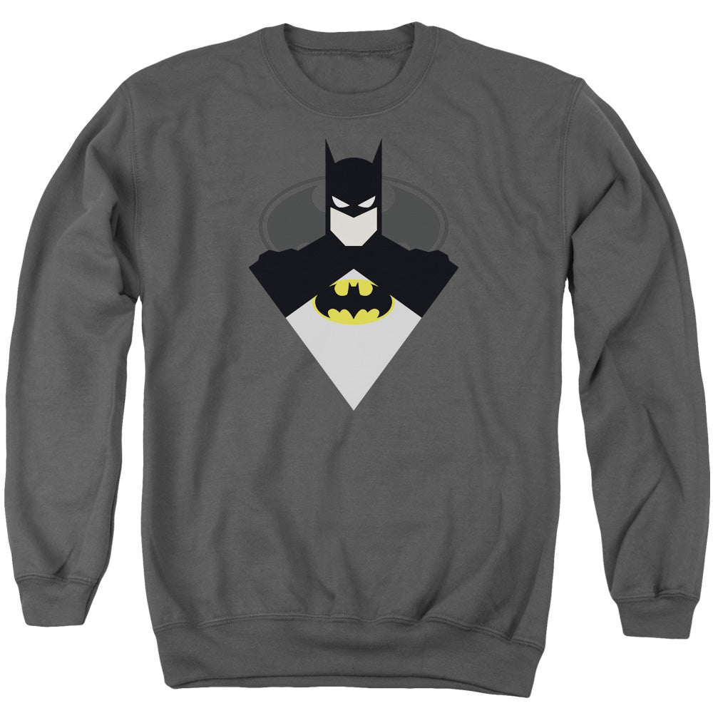 Batman Simple Bat Mens Crewneck Sweatshirt Charcoal