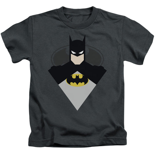 Batman Simple Bat Juvenile Kids Youth T Shirt Charcoal Officially Licensed