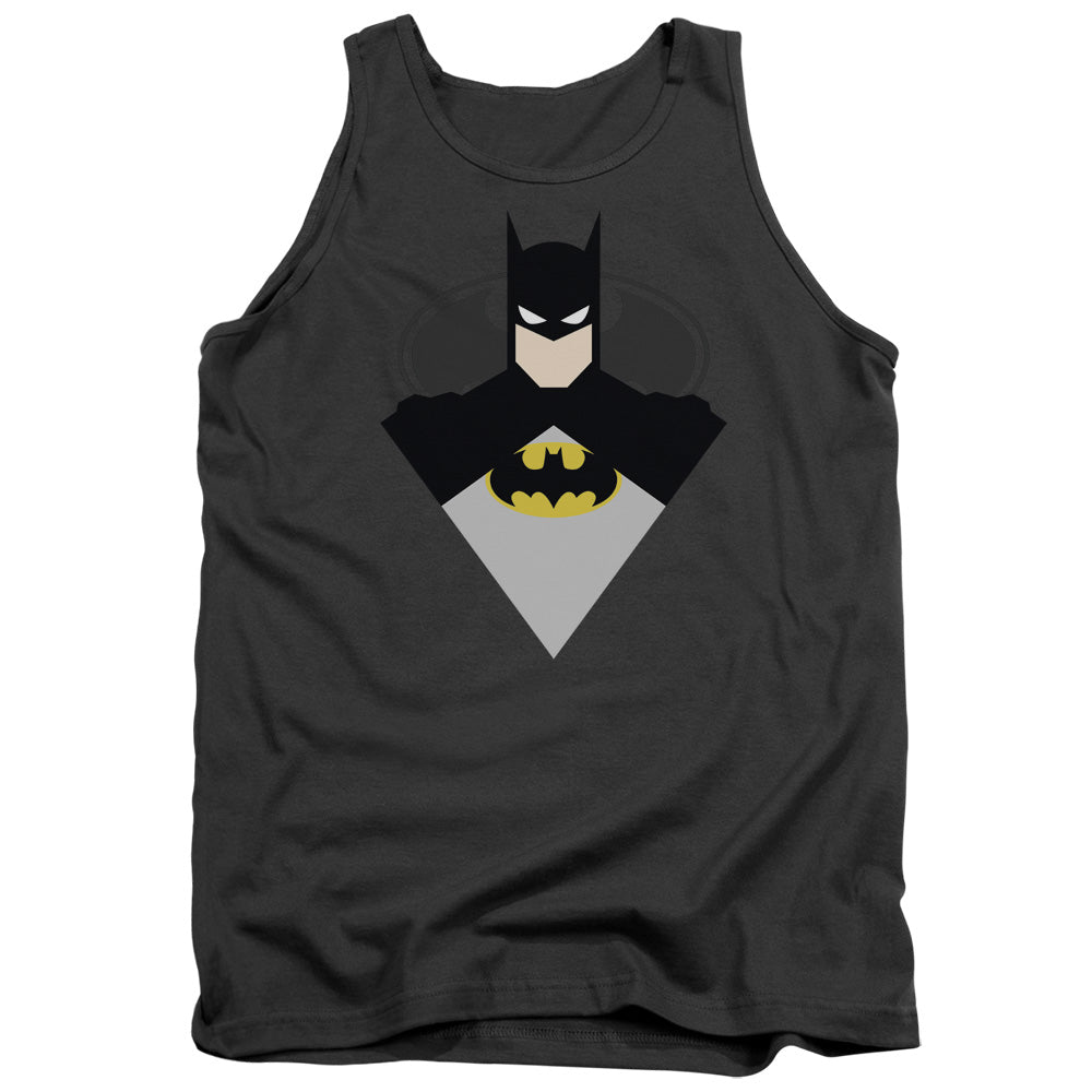 Batman Simple Bat Mens Tank Top Shirt Charcoal Officially Licensed