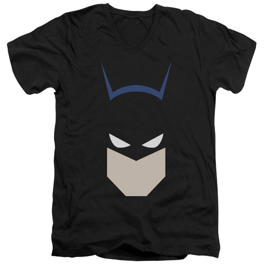 Batman Bat Head Mens Slim Fit V Neck T Shirt Black Officially Licensed