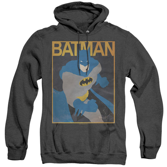Batman Simple Bm Poster Heather Mens Hoodie Black Officially Licensed