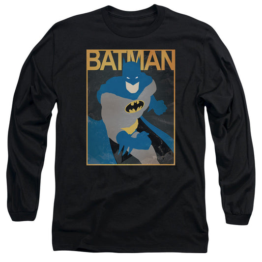Batman Simple Bm Poster Mens Long Sleeve Shirt Black Officially Licensed