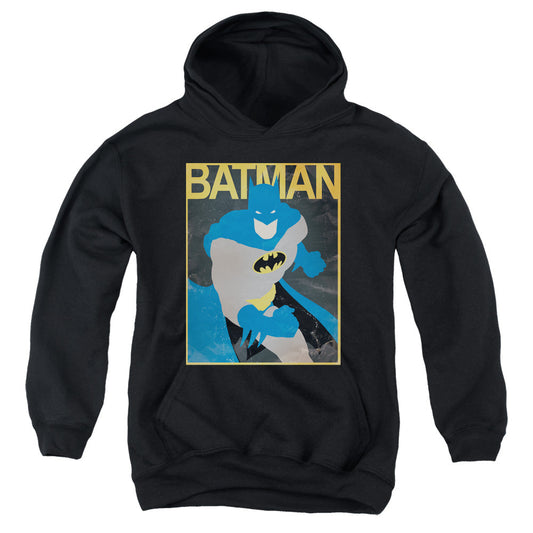 Batman Simple Bm Poster Kids Youth Hoodie Black Officially Licensed