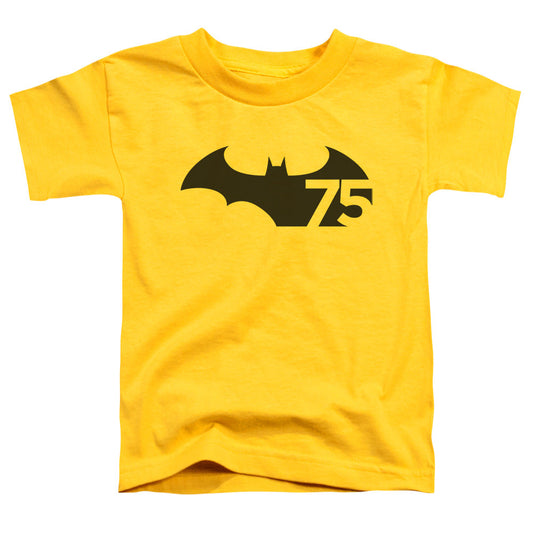 Batman 75 Logo Toddler Kids Youth T Shirt Yellow Officially Licensed