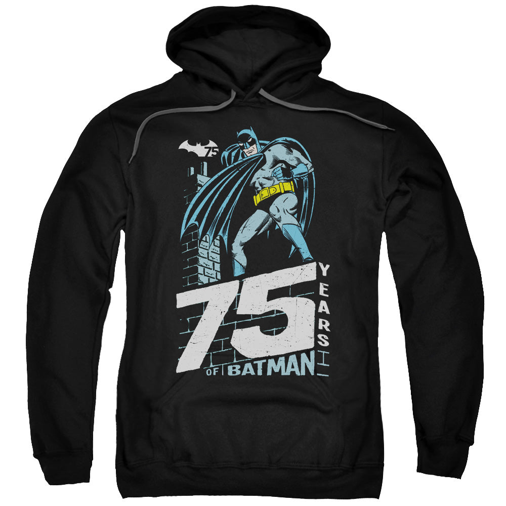 Batman Rooftop Mens Hoodie Black Officially Licensed