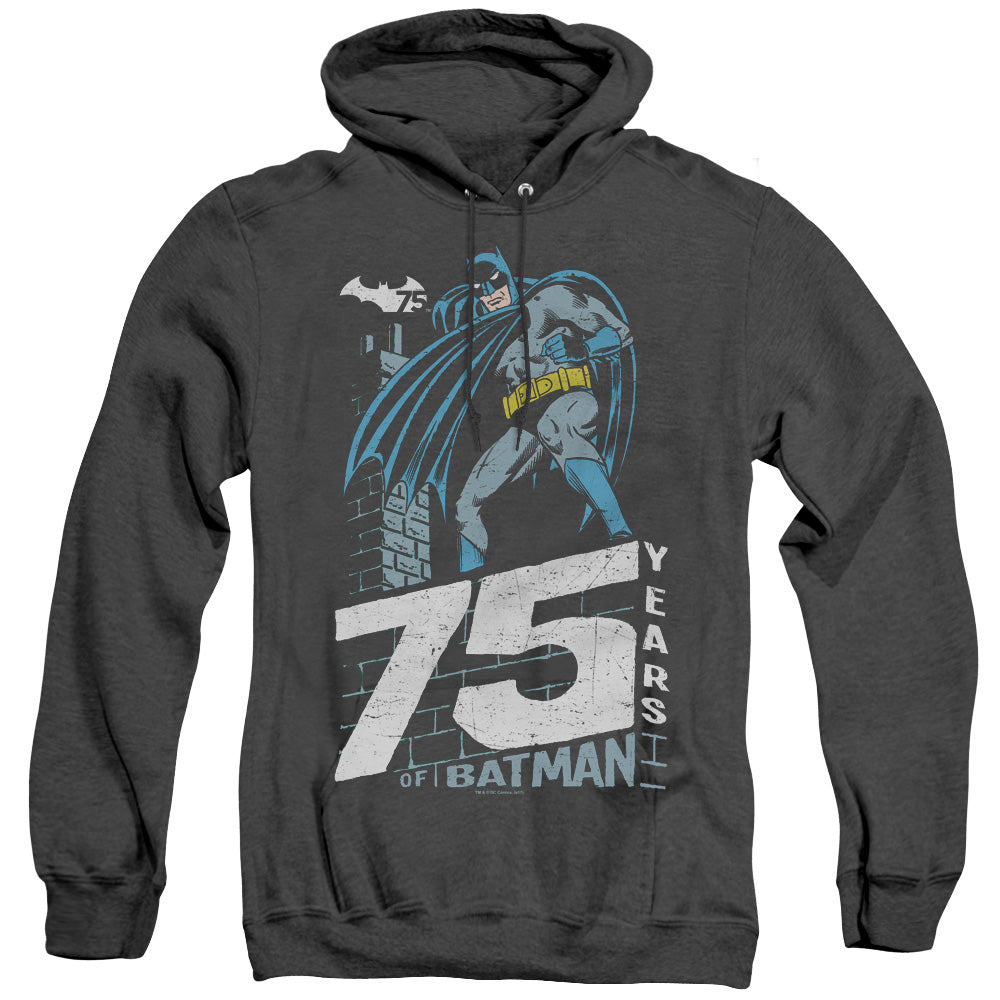 Batman Rooftop Heather Mens Hoodie Black Officially Licensed
