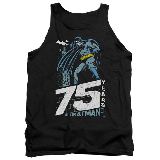 Batman Rooftop Mens Tank Top Shirt Black Officially Licensed