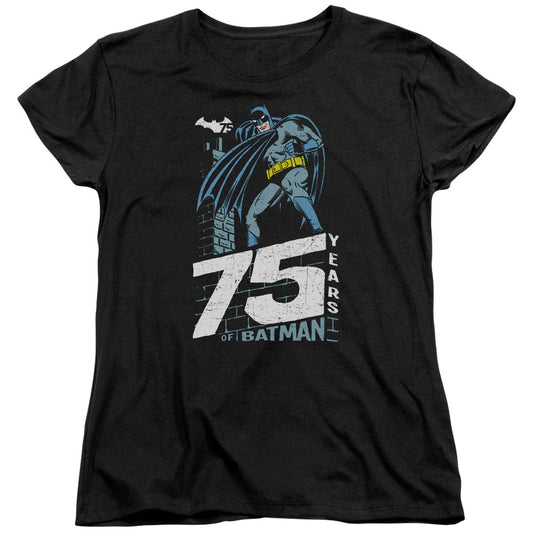 Batman Rooftop Womens T Shirt Black Officially Licensed