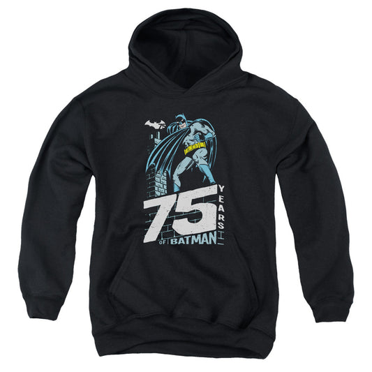 Batman Rooftop Kids Youth Hoodie Black Officially Licensed