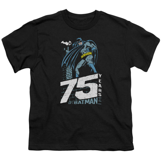 Batman Rooftop Kids Youth T Shirt Black Officially Licensed