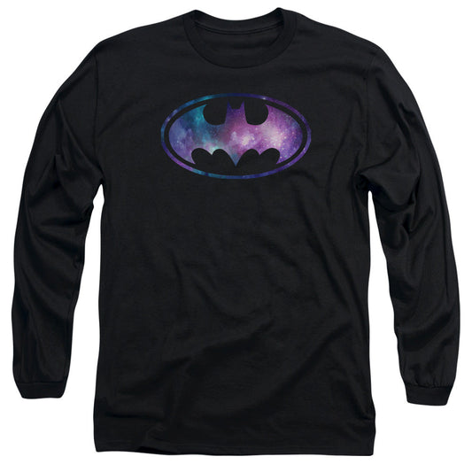 Batman Galaxy Signal Mens Long Sleeve Shirt Black Officially Licensed