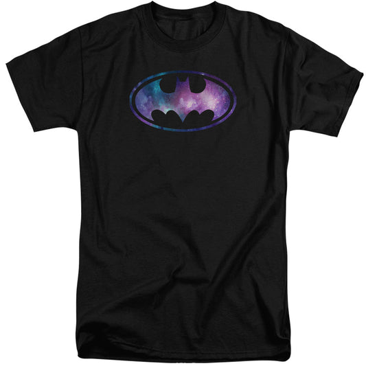 Batman Galaxy Signal Mens Tall T Shirt Black Officially Licensed
