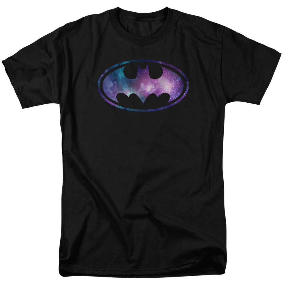 Batman Galaxy Signal Mens T Shirt Black Officially Licensed