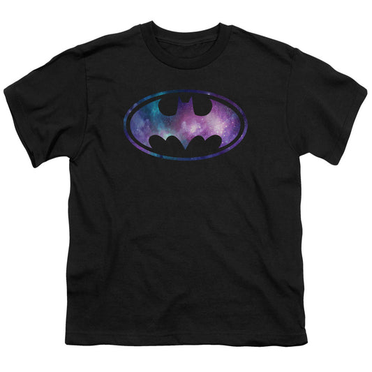 Batman Galaxy Signal Kids Youth T Shirt Black Officially Licensed