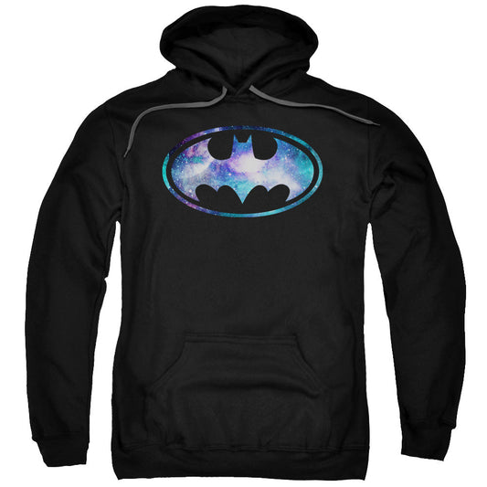 Batman Galaxy 2 Signal Mens Hoodie Black Officially Licensed