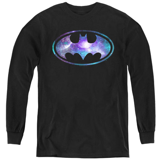 Batman Galaxy 2 Signal Long Sleeve Kids Youth T Shirt Black Officially Licensed