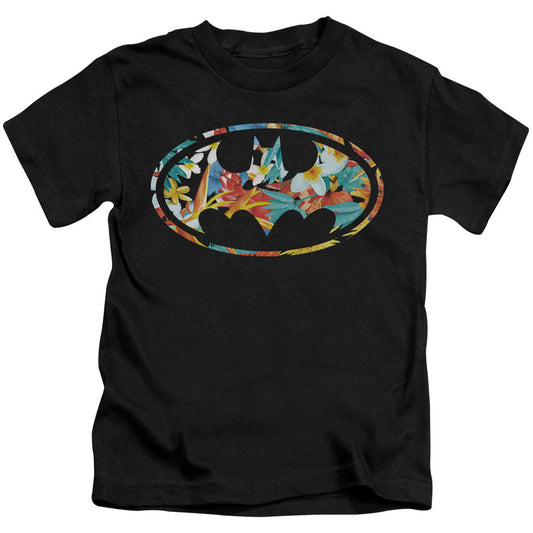 Batman Hawaiian Bat Juvenile Kids Youth T Shirt Black Officially Licensed