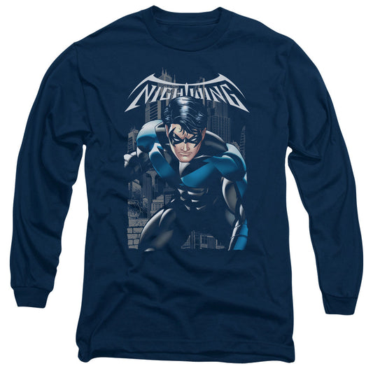 Batman A Legacy Mens Long Sleeve Shirt Navy Blue Officially Licensed