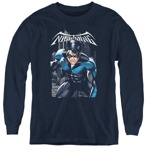 Batman A Legacy Long Sleeve Kids Youth T Shirt Navy Blue Officially Licensed