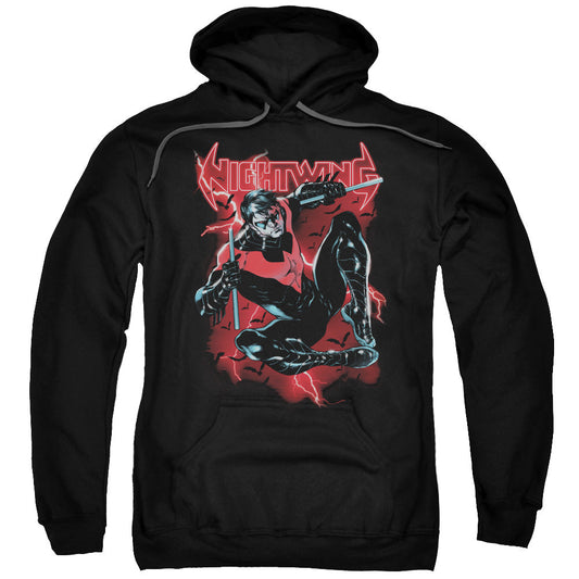Batman Lightwing Mens Hoodie Black Officially Licensed
