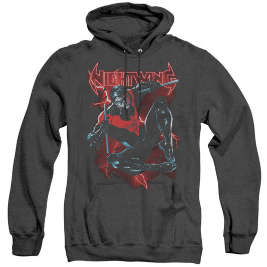 Batman Lightwing Heather Mens Hoodie Black Officially Licensed