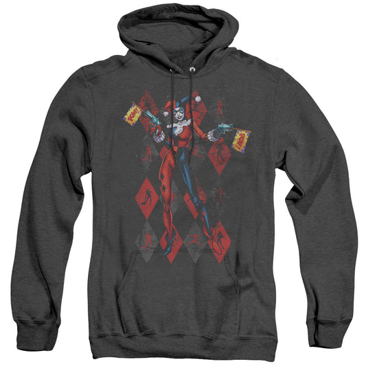 Batman Pow Pow Heather Mens Hoodie Black Officially Licensed