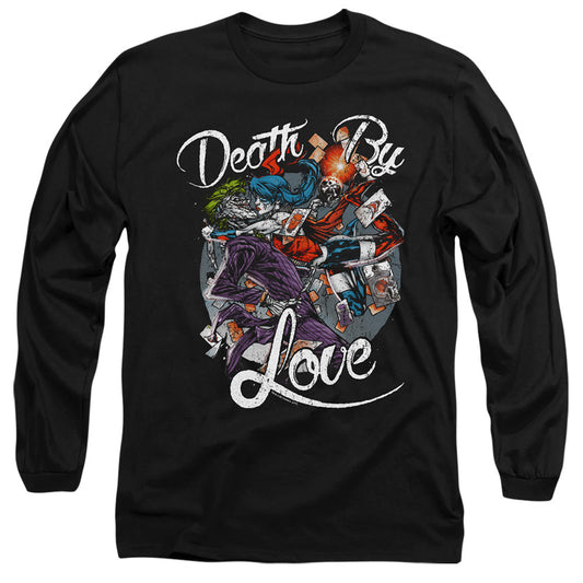 Batman Death By Love Mens Long Sleeve Shirt Black Officially Licensed