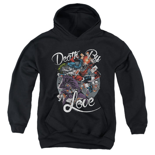 Batman Death By Love Kids Youth Hoodie Black Officially Licensed