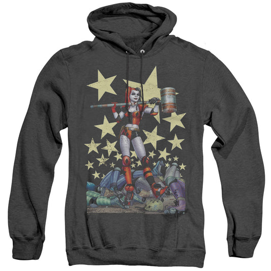 Batman Hammer Time Heather Mens Hoodie Black Officially Licensed